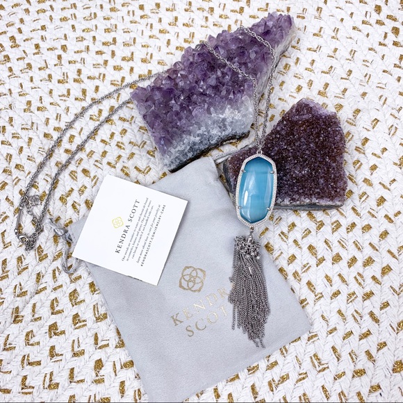 Kendra Scott Jewelry - Kendra Scott Rayne Silver Blue Tassel Necklace